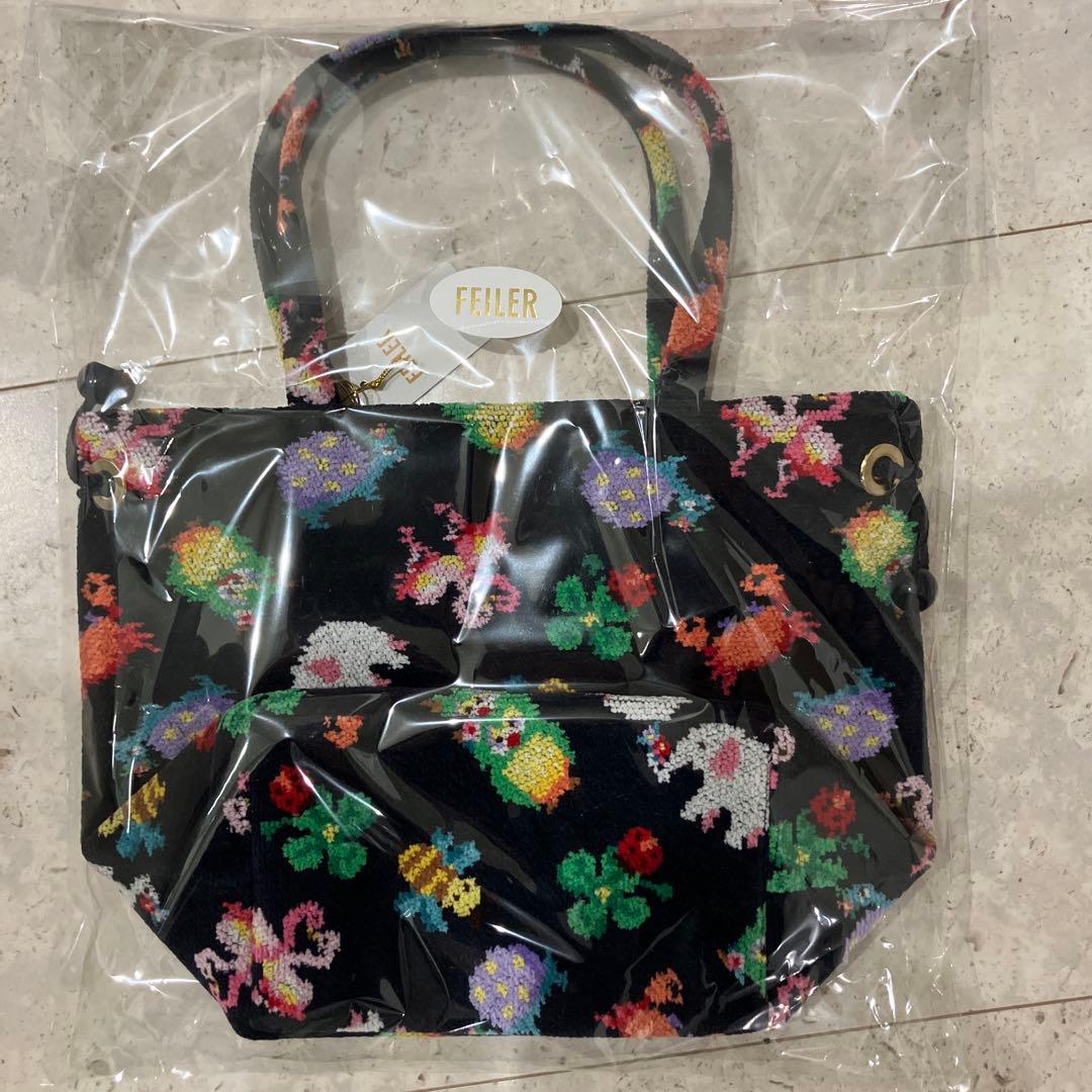 神崎恵×FEILER カラフル動物柄 巾着バッグ