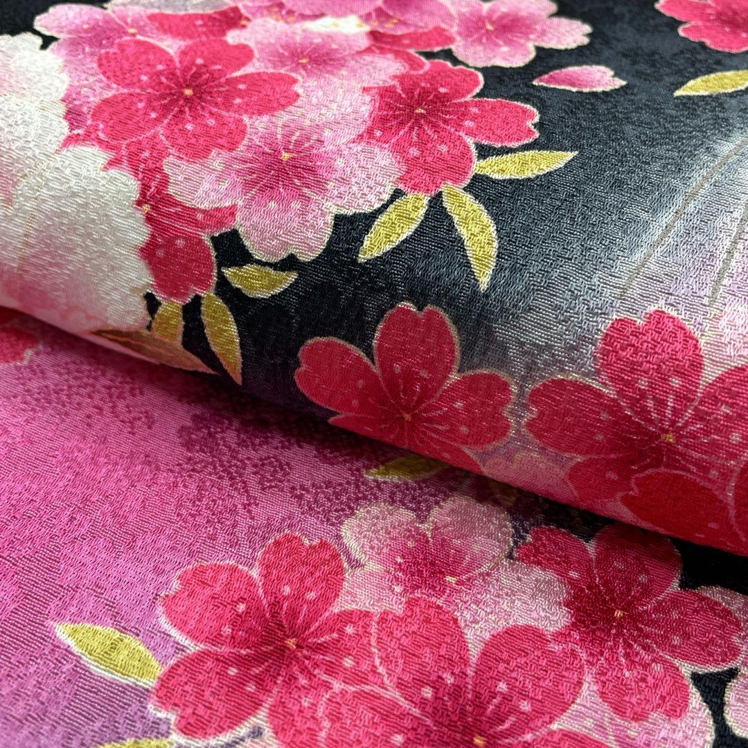 ◎mk-636　美品　振袖　刺繍　スモールサイズ　　1-13