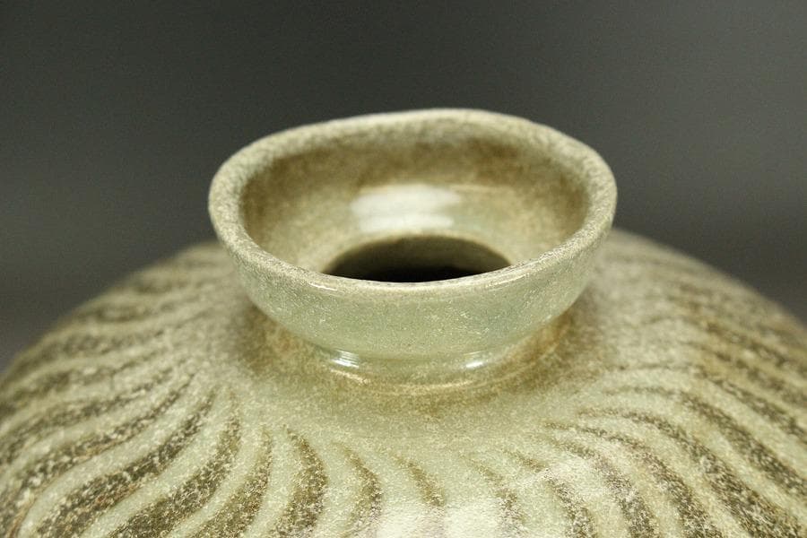 古美術 高麗青磁鉄絵梅瓶 高27cm(ZE592)