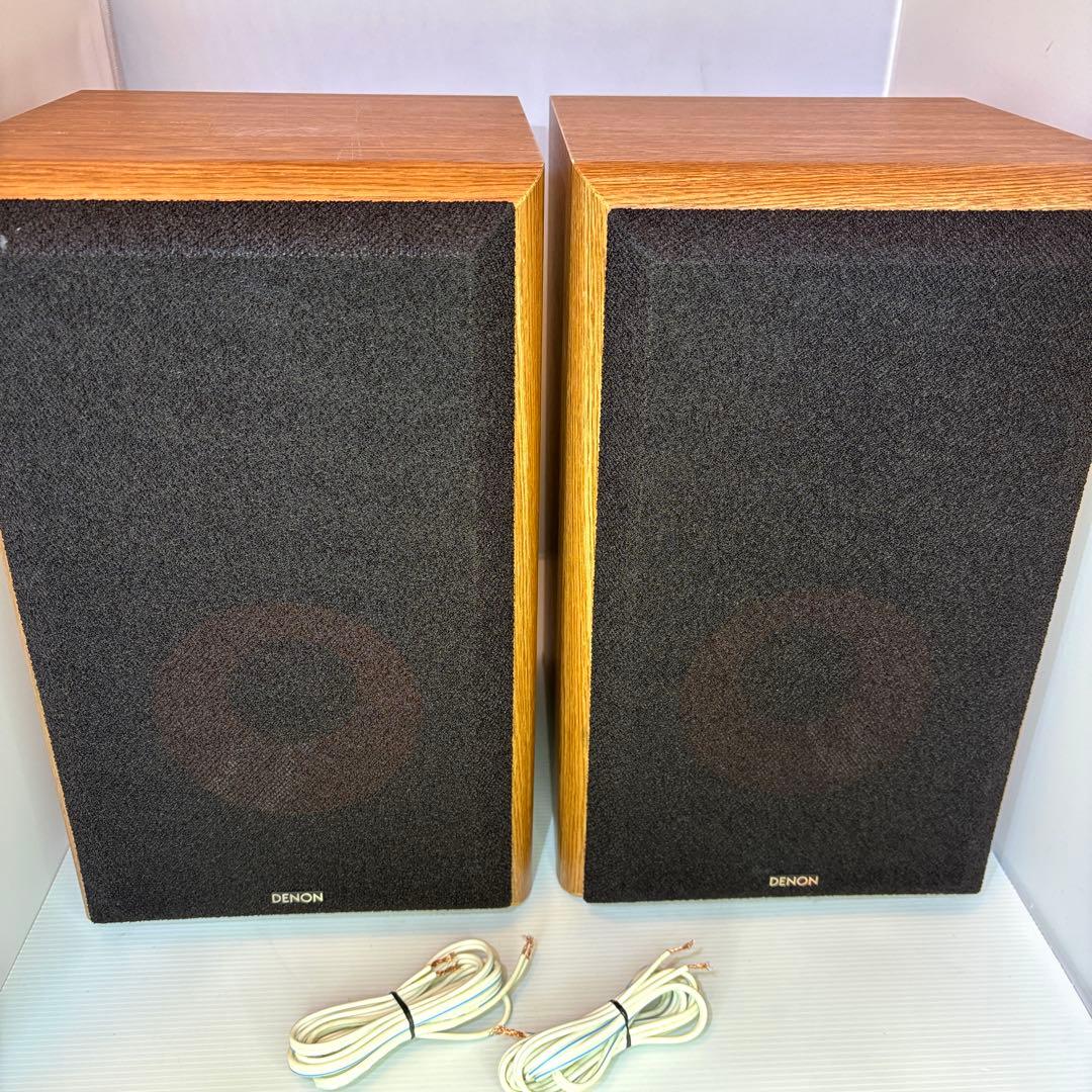 DENON スピーカー　２台セット　デノン　ウーファーオレンジ　動作確認済み