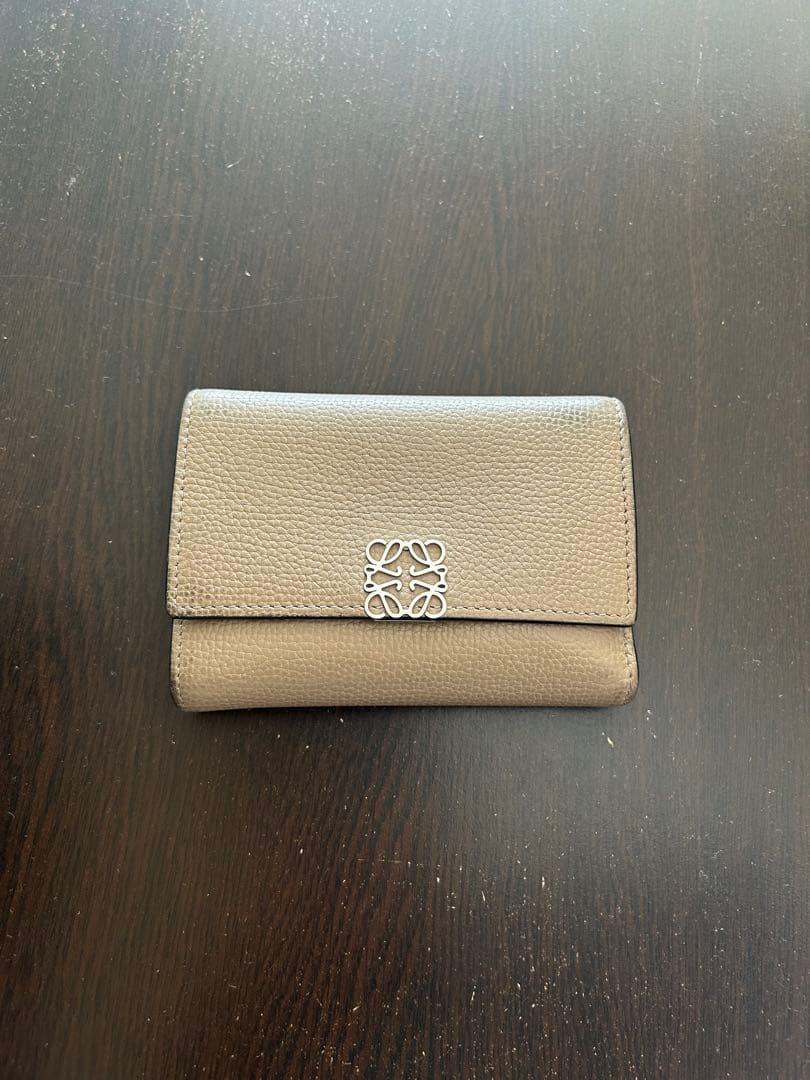 LOEWE ロエベ 三つ折り財布 ベージュ