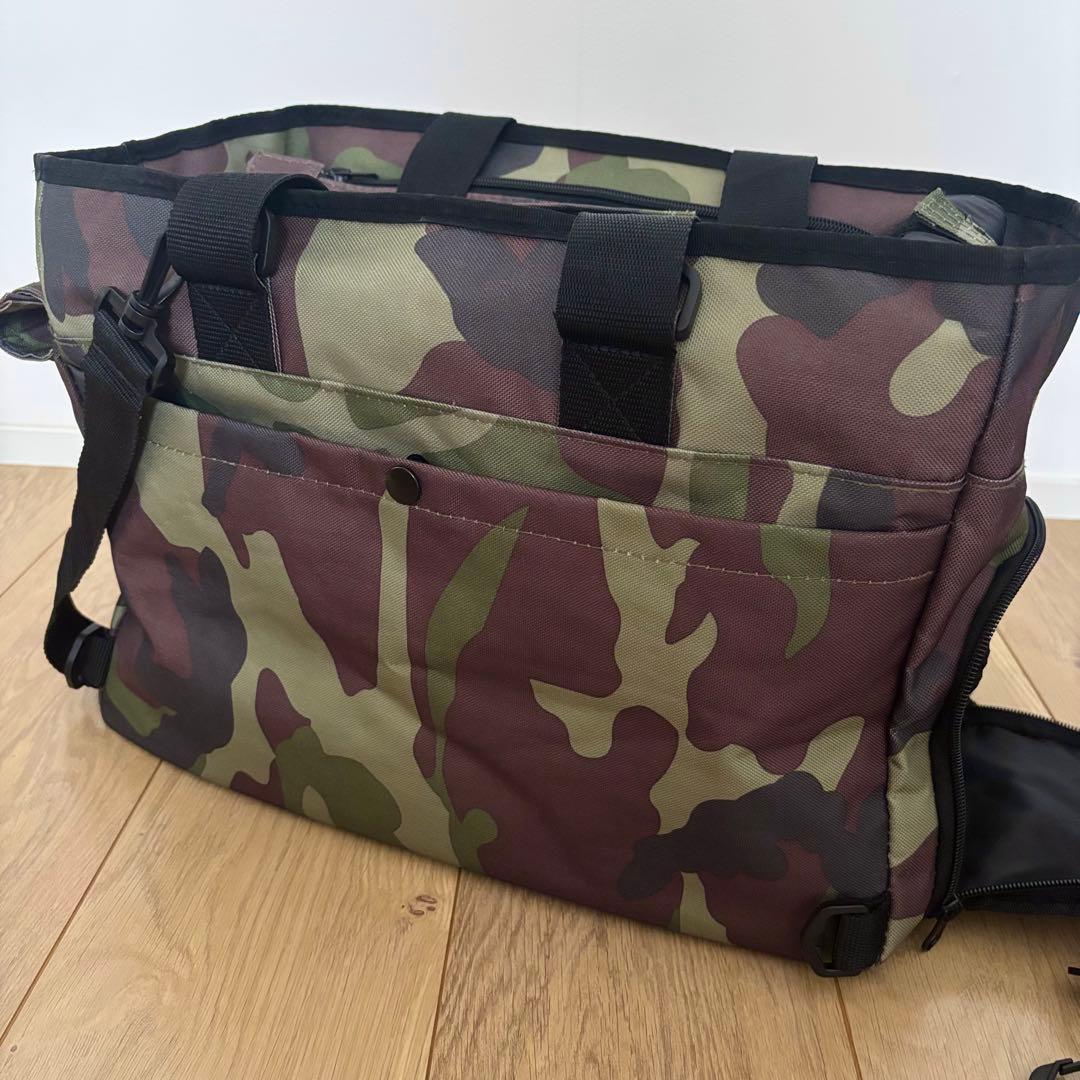 【美品】3way犬用キャリーバッグ迷彩