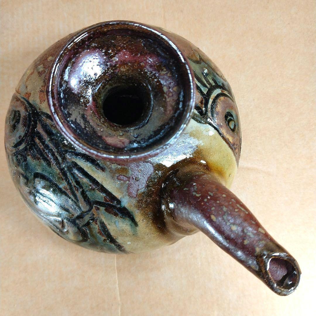 【本物保証】金城次郎 壷屋焼 カラカラ(笑う魚,魚文) 共箱 栞 人間国宝 美品