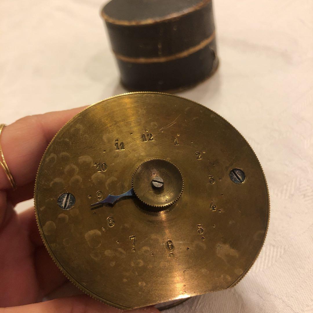 フランス　アンティーク　真鍮目覚まし