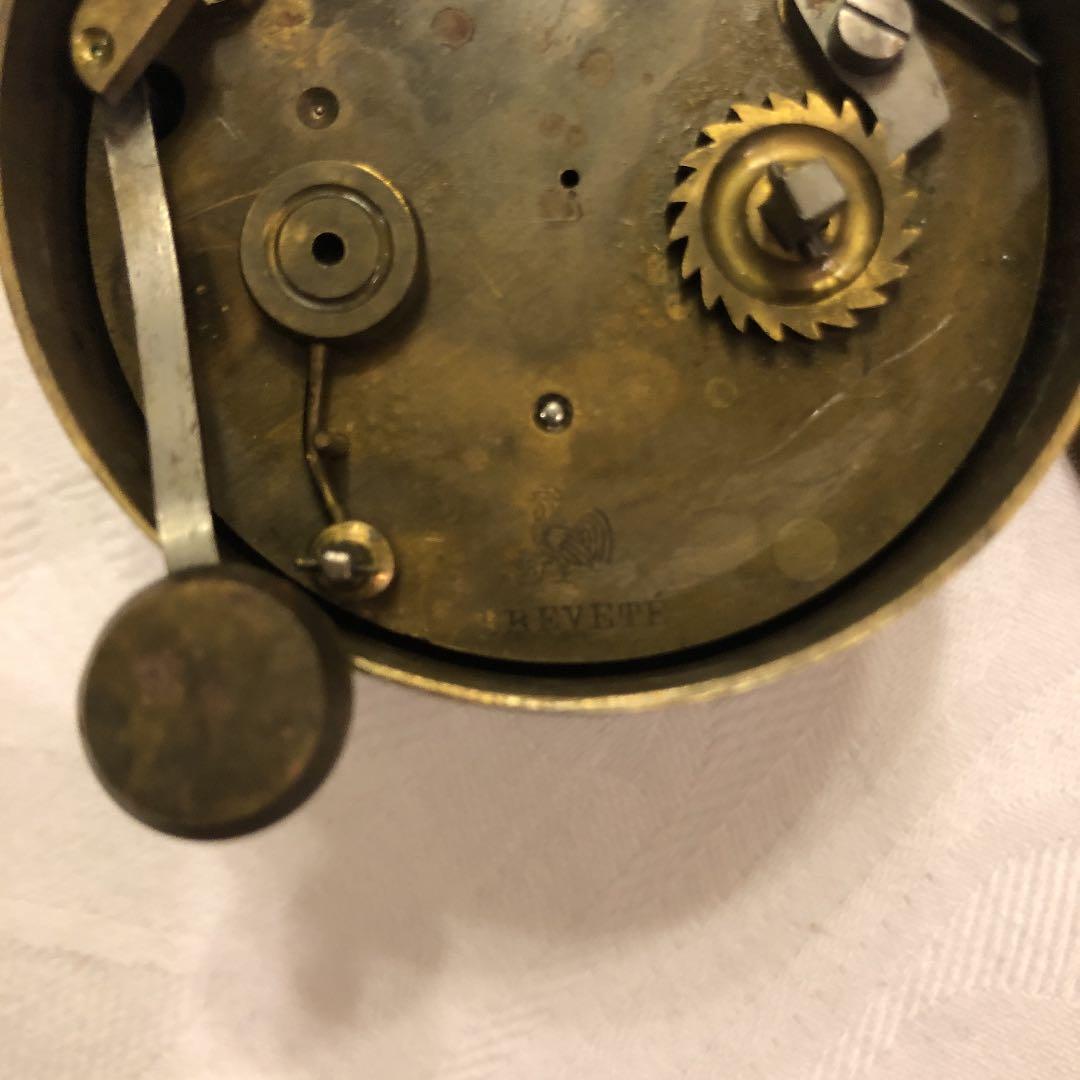 フランス　アンティーク　真鍮目覚まし