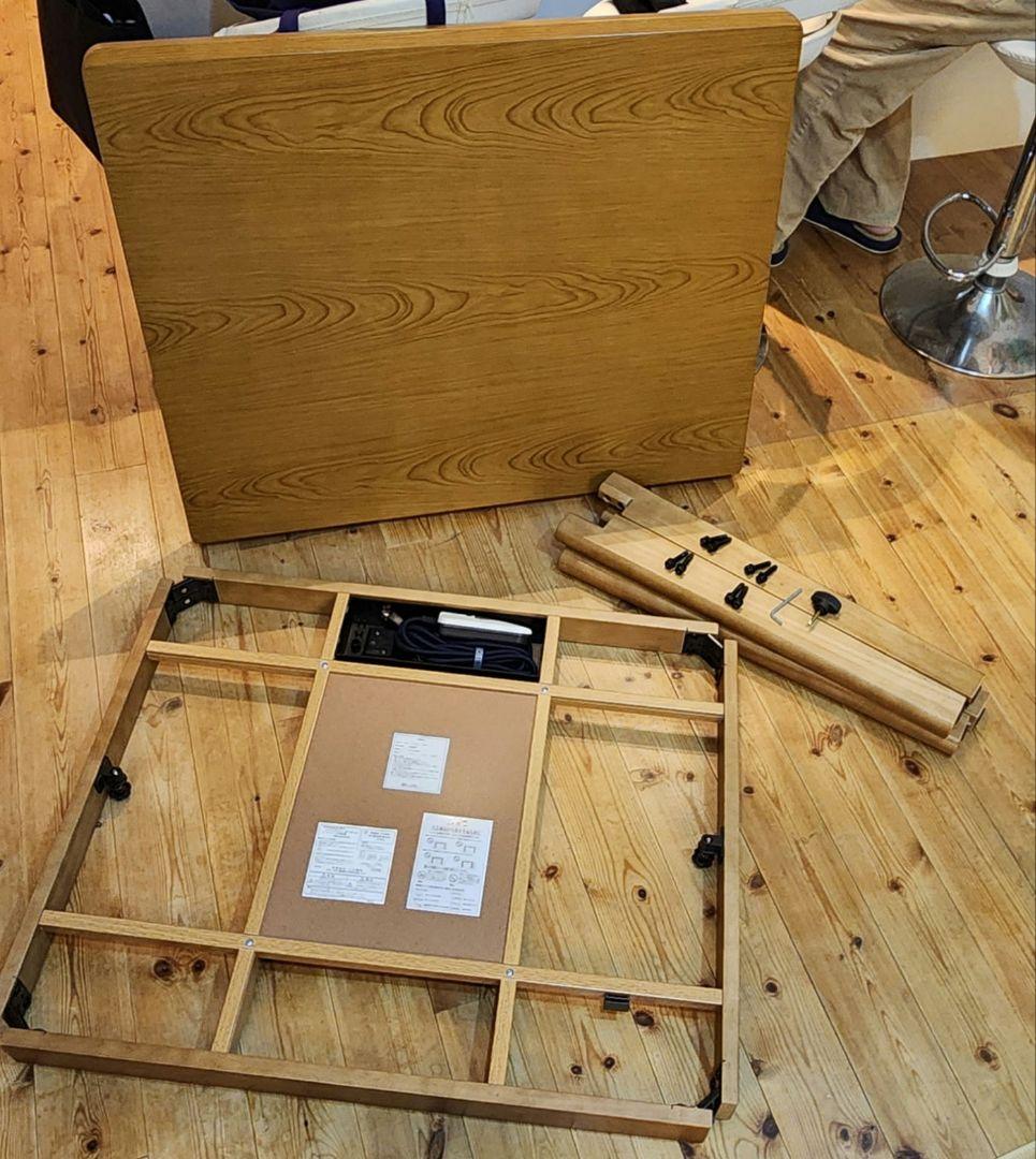 【アッシー】こたつテーブル 椅子 高脚 ハイタイプ 2人用セット