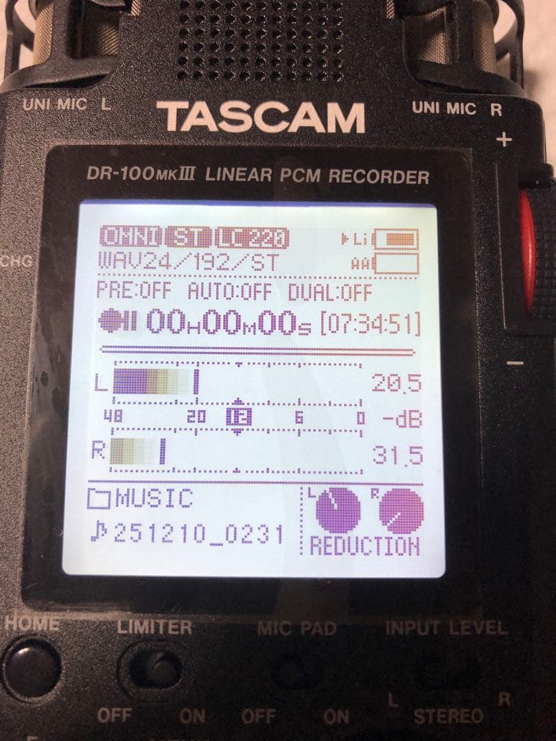 TASCAM DR-100MkIII ハンディレコーダー