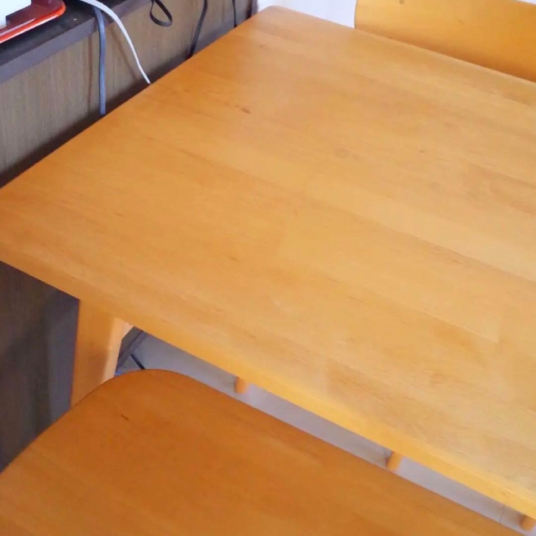 無垢天然木/北欧モダン/ダイニングテーブル130cm/ナチュラル/ヴィンテージ