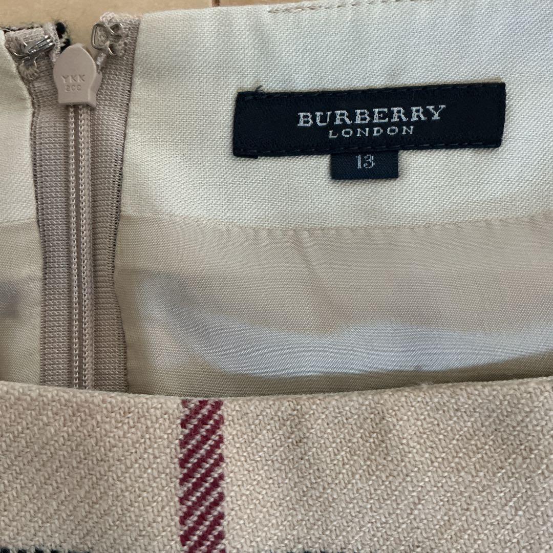 バーバリーロンドン　ウールスカート13号　ベージュ、ブラック2点おまとめ