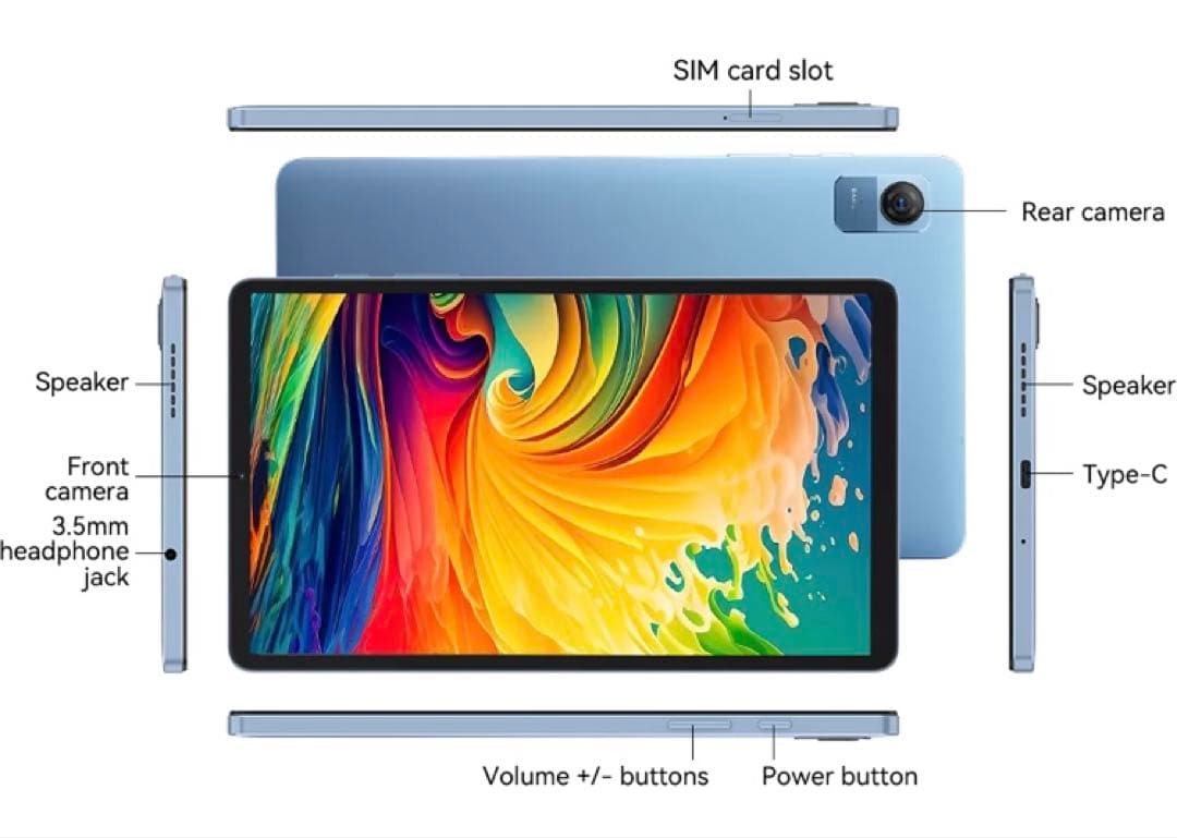 OSCAL パッド5 8.68インチ タブレット グレイシャルブルー