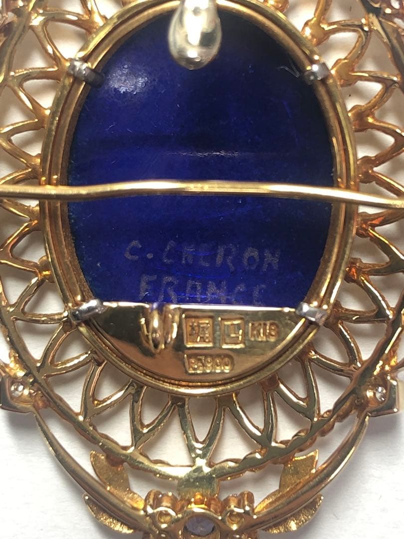 梶光夫 K18 pt900 ダイヤモンド ペンダント トップ ブローチ