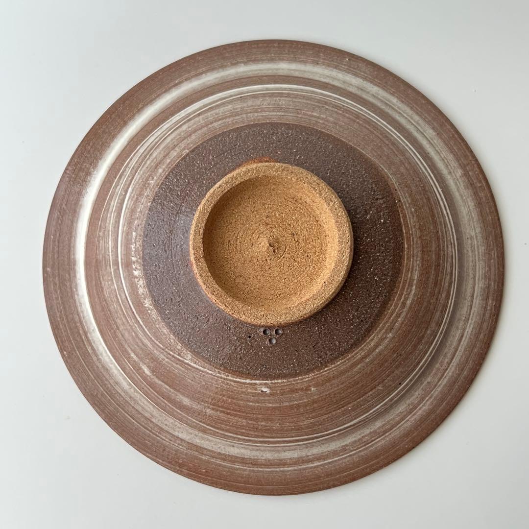 唐津焼　中里太郎右衛門窯　絵唐津額皿　「沢瀉、鷺」