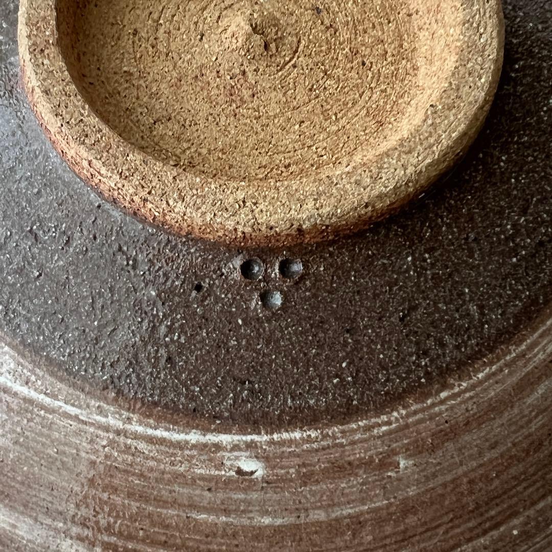 唐津焼　中里太郎右衛門窯　絵唐津額皿　「沢瀉、鷺」