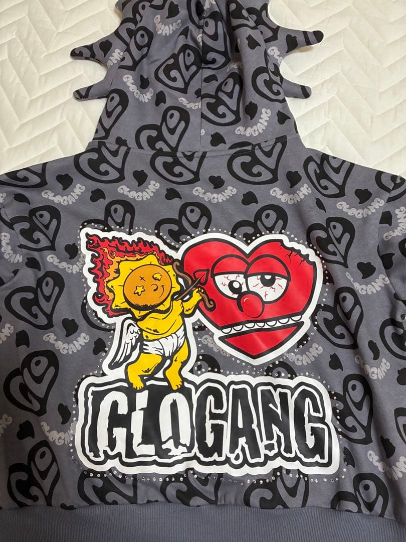 GLOGANG グレー パーカー Sサイズ グローギャング