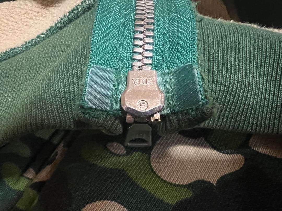 a bathing ape ABC camo green フルジップパーカー