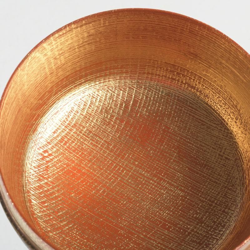 茶道具　京漆匠　平安象彦造　渦塗糸目　花蒔絵　平棗　共箱　V　9340