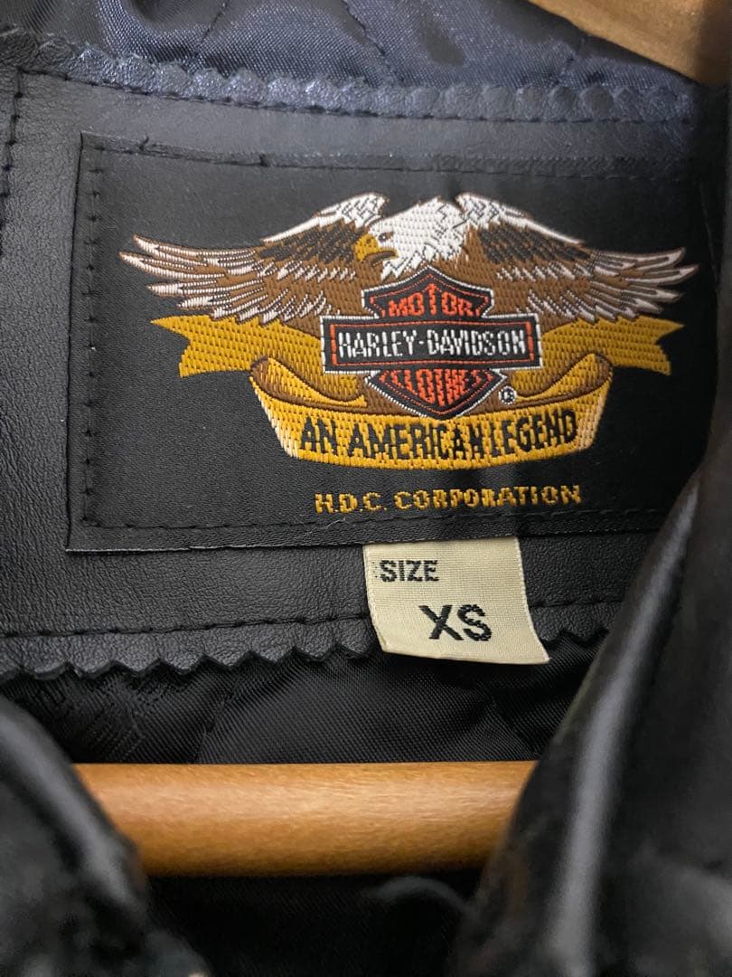 ハーレーダビットソン シングルライダース 牛革 ブラック