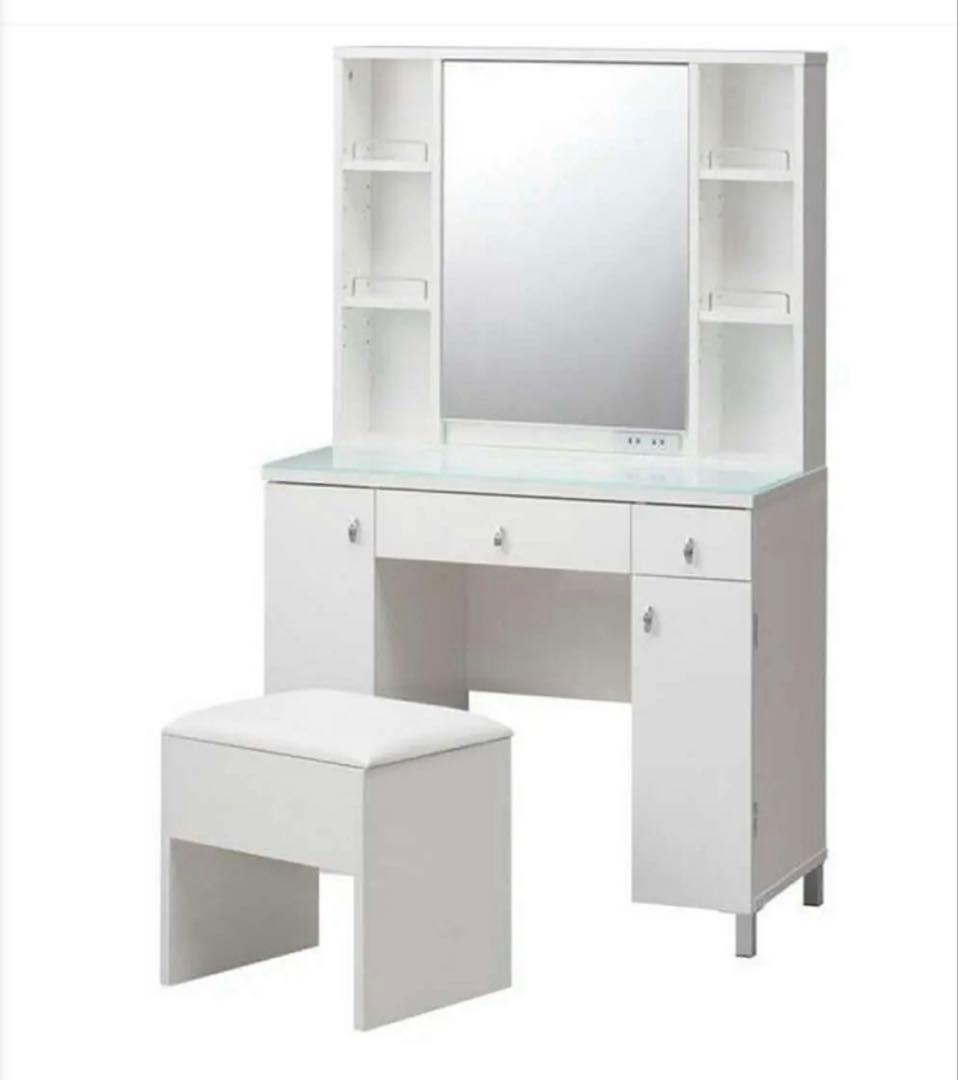 リコ ホワイトドレッサー・ミラー・鏡台　ニトリ