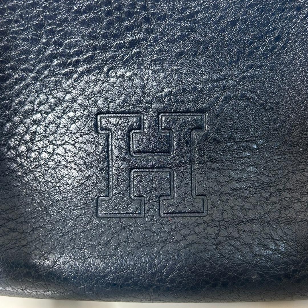 ●HIROFU ヒロフ ハンドバック ラウンド サークル ネイビー