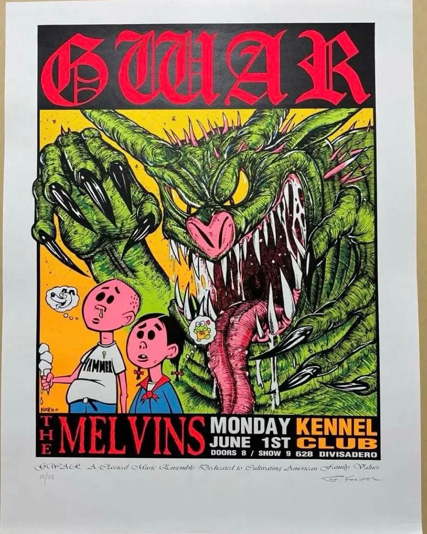 KOZIK GWAR MELVINS シルクスクリーンポスター