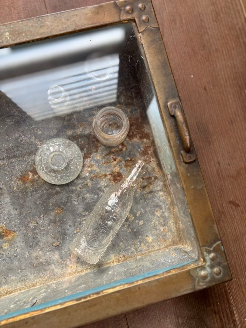 時代物 ブリキ ガラス 陳列ケース 駄菓子屋什器 ショーケース 古道具