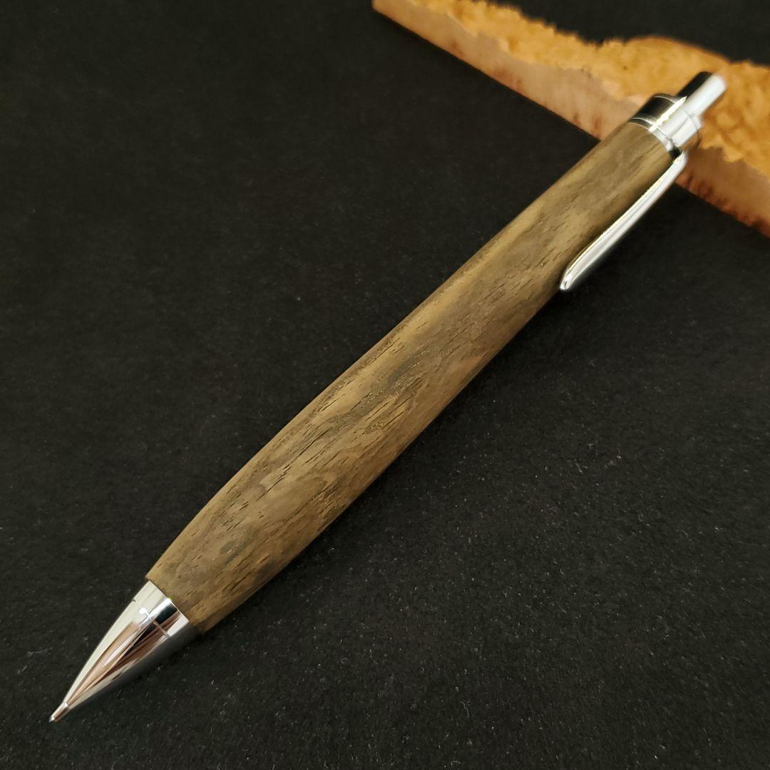 No.25ハンドメイド木軸シャーペン黒柿