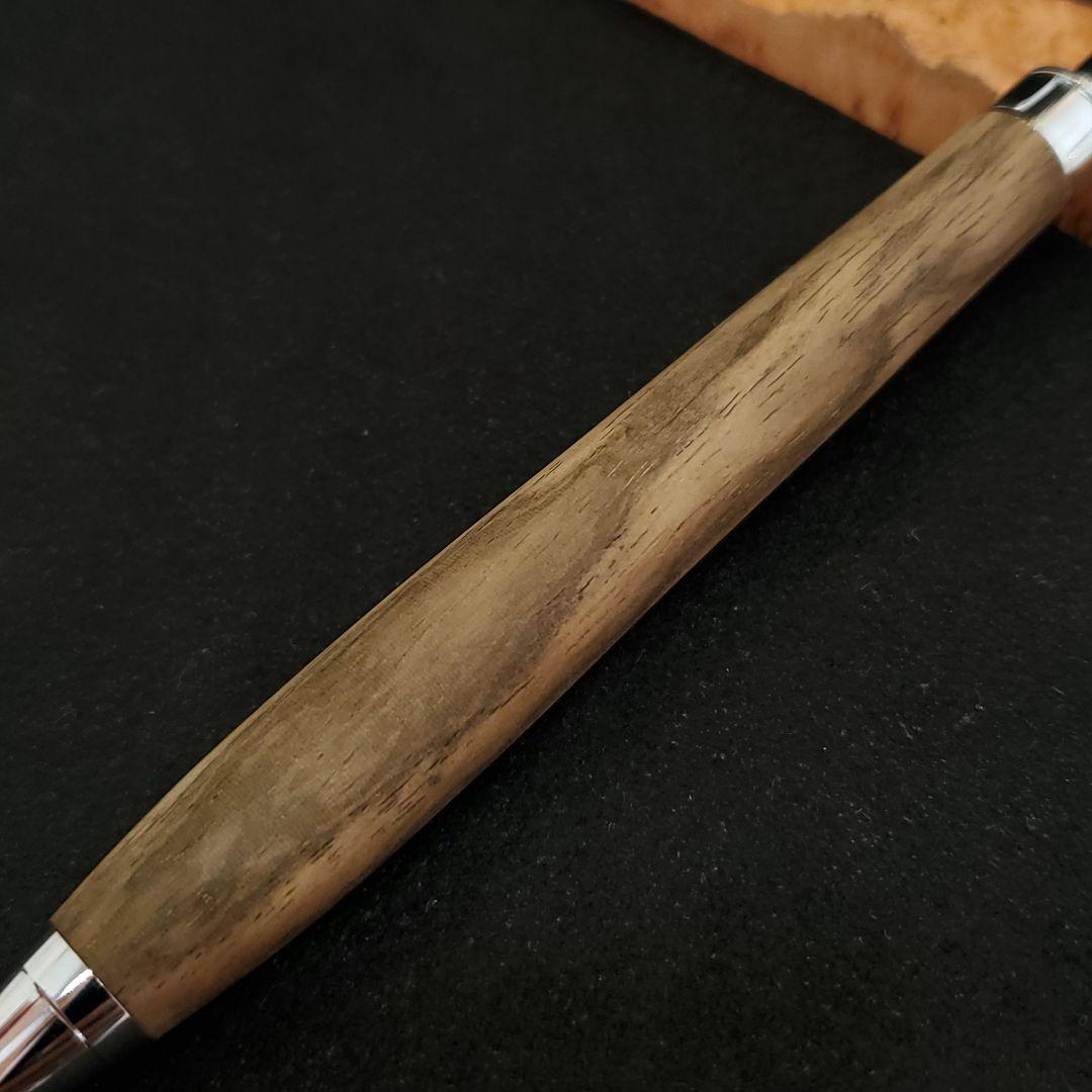 No.25ハンドメイド木軸シャーペン黒柿