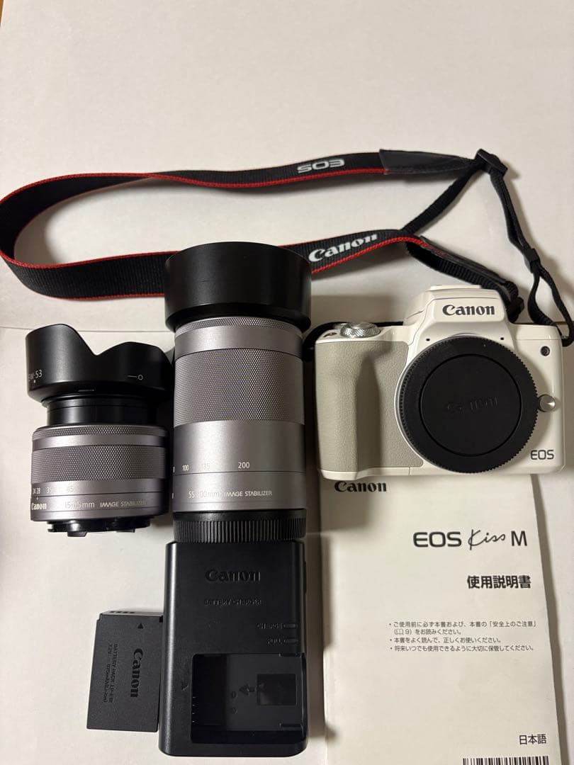 M*i様 【極美品】Canon EOS Kiss M ダブルズームキット ホワイ