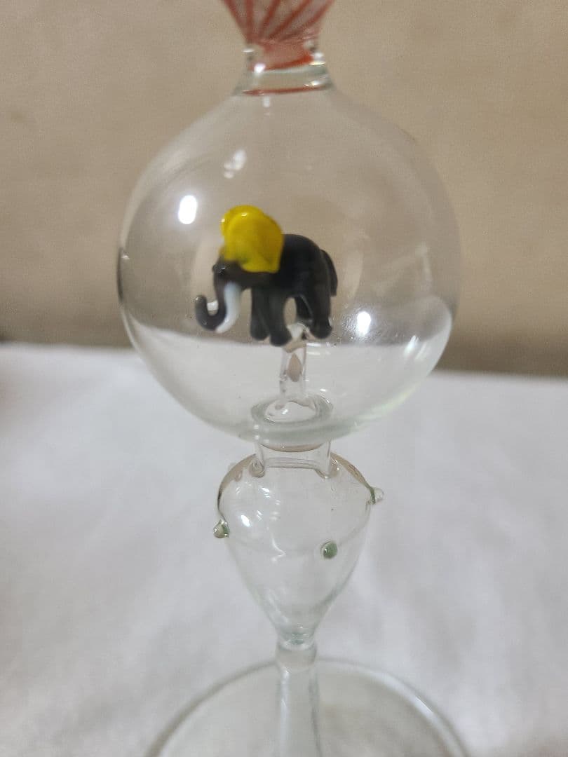 オーストリア　アンティークビミニ　レース吹きガラス