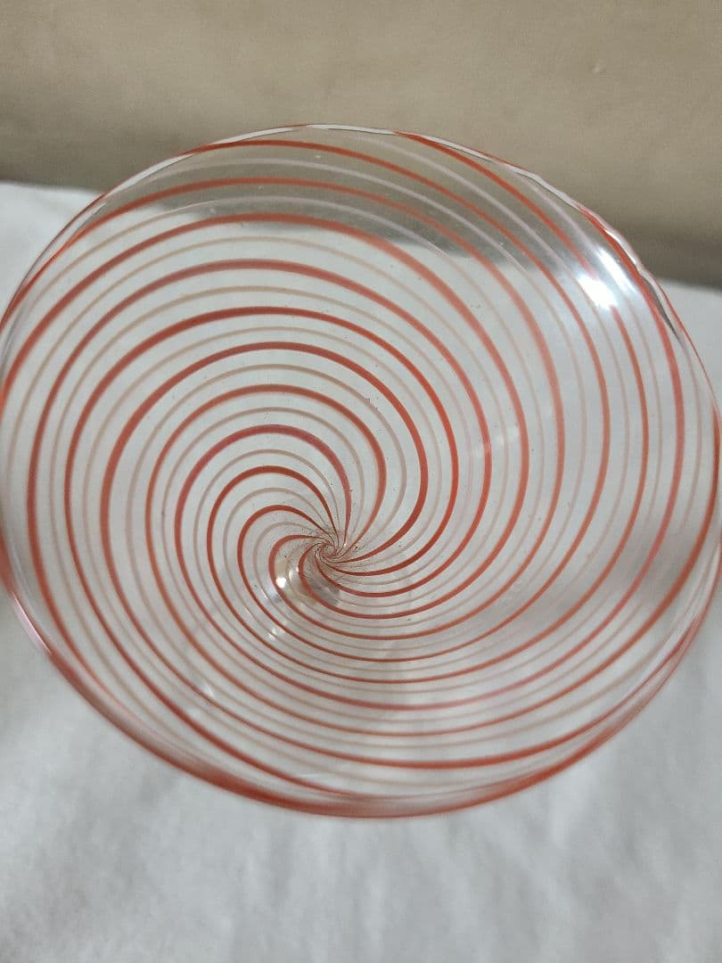 オーストリア　アンティークビミニ　レース吹きガラス