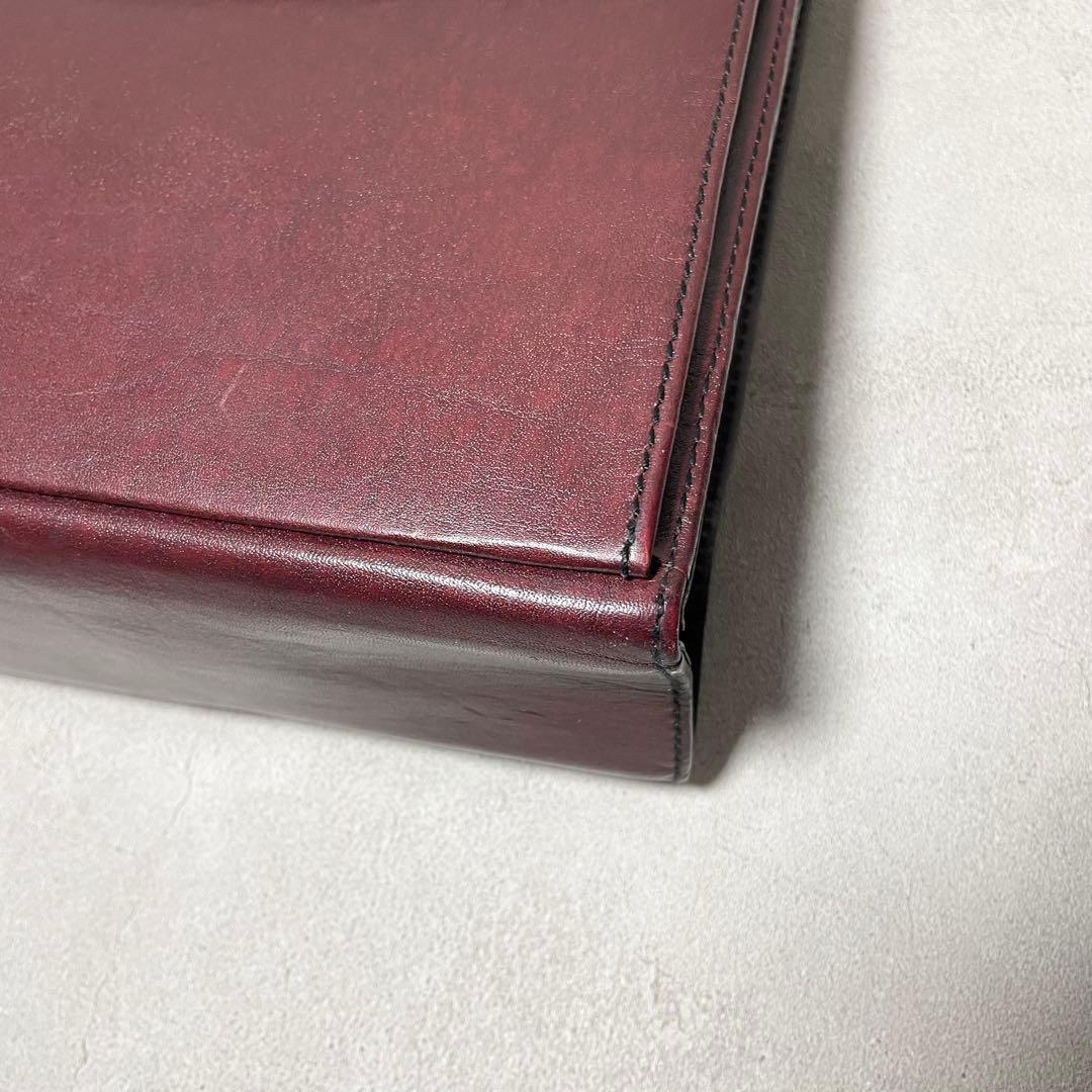 希少 ゴールドファイル ビジネスバッグ ブリーフケース レザー バッグ メンズ