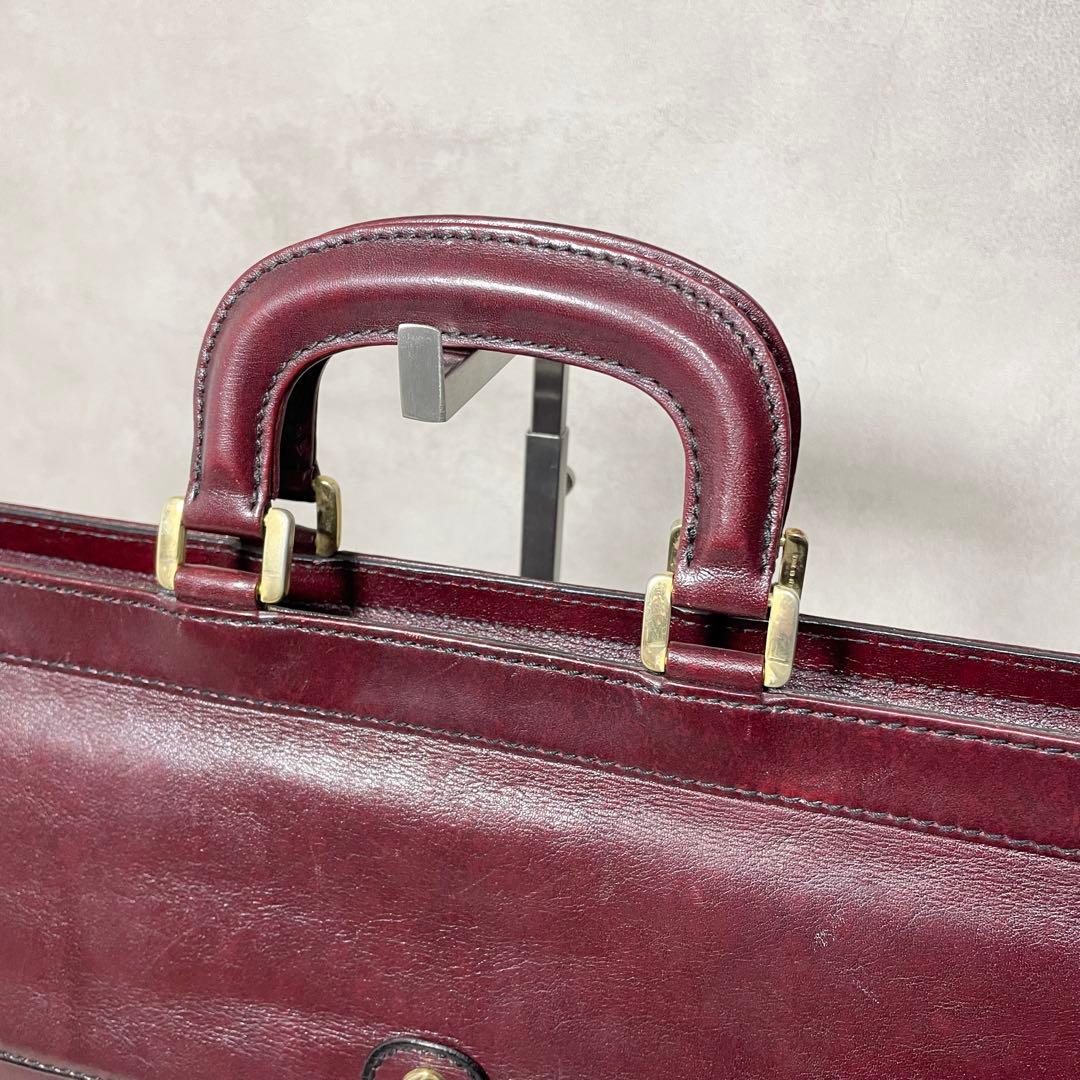 希少 ゴールドファイル ビジネスバッグ ブリーフケース レザー バッグ メンズ