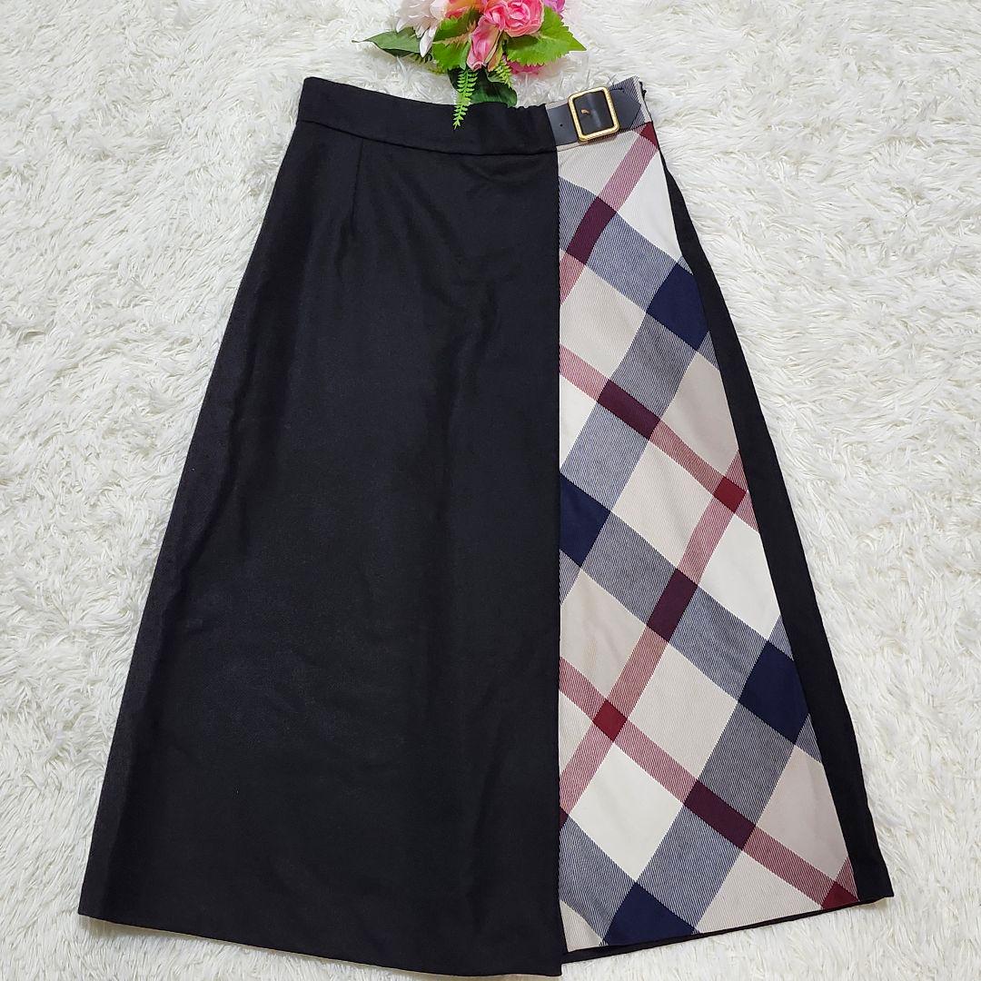 美品☆ブルーレーベルクレストブリッジ　ガウチョパンツ　CBチェック　38