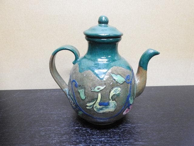 万古焼　水注　保存箱有　MA415