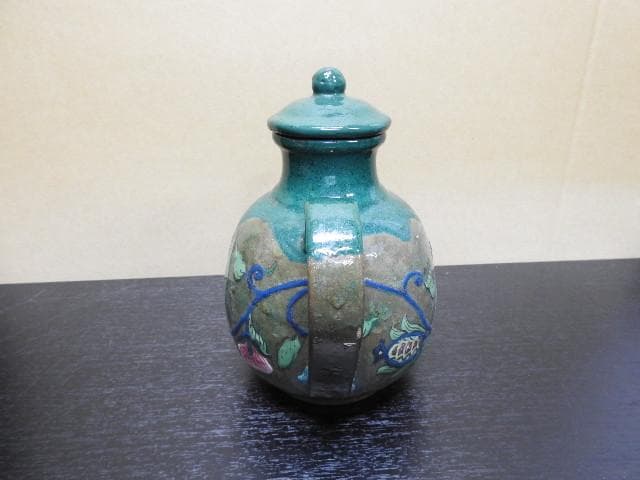 万古焼　水注　保存箱有　MA415