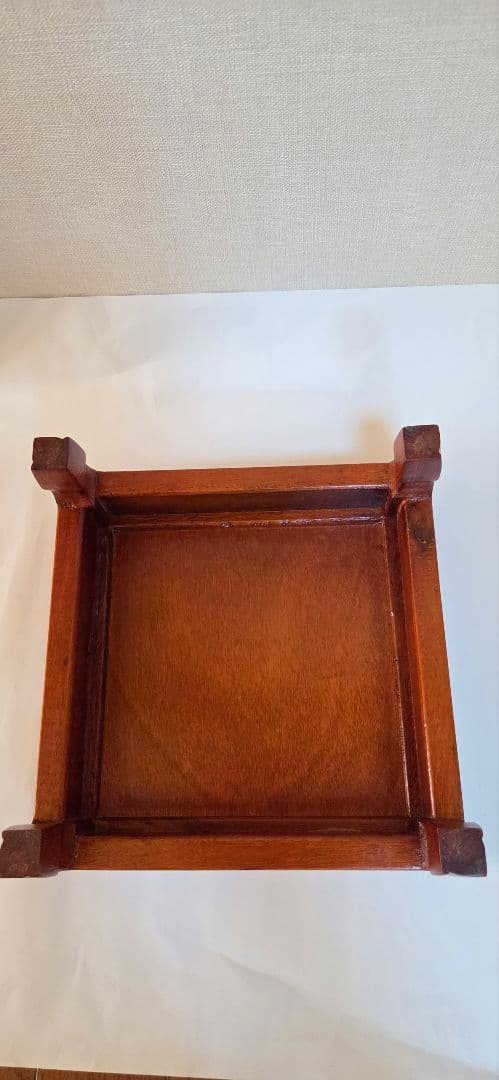 九谷焼角福印壺台座付き