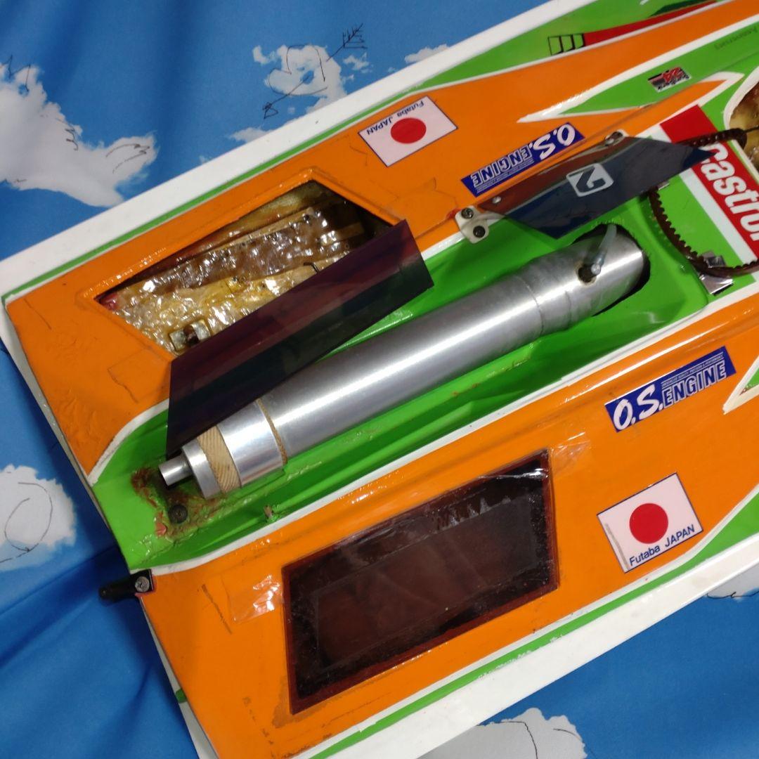 ♥ 30年以前ＡＢＣホビーレーシングＲＣボート ドルフィン46 Ｖ型艇 中古品