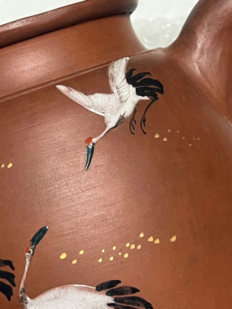 急須　ポット　茶器　常滑焼　雪香　朱泥