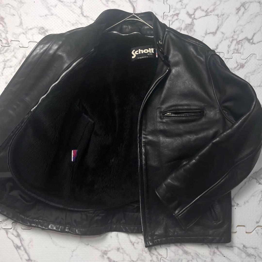 m*t様 46size/希少✨【米国製】schott シングルライダース 141