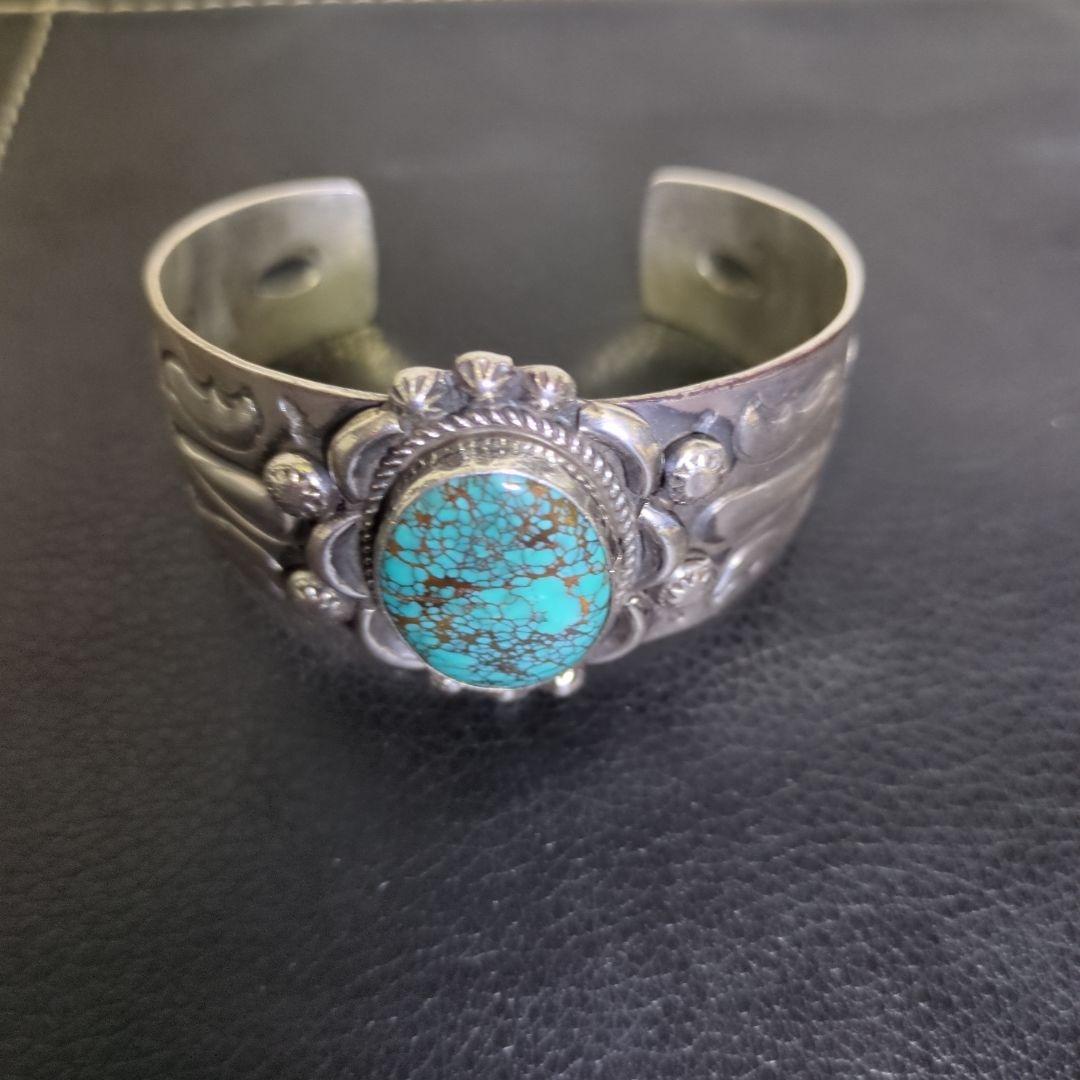 かねたん　ナバホ族 Lorenzo James作　ターコイズバングル