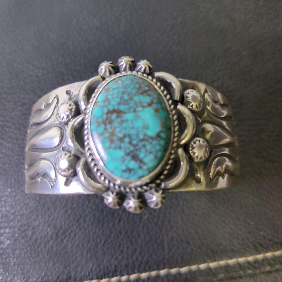 かねたん　ナバホ族 Lorenzo James作　ターコイズバングル