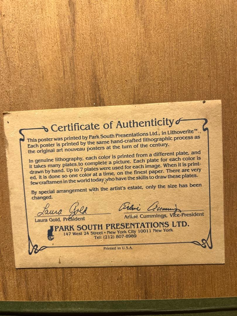 専用他の方発送×Alphonse Mucha 【椿姫】USA 証明書あり