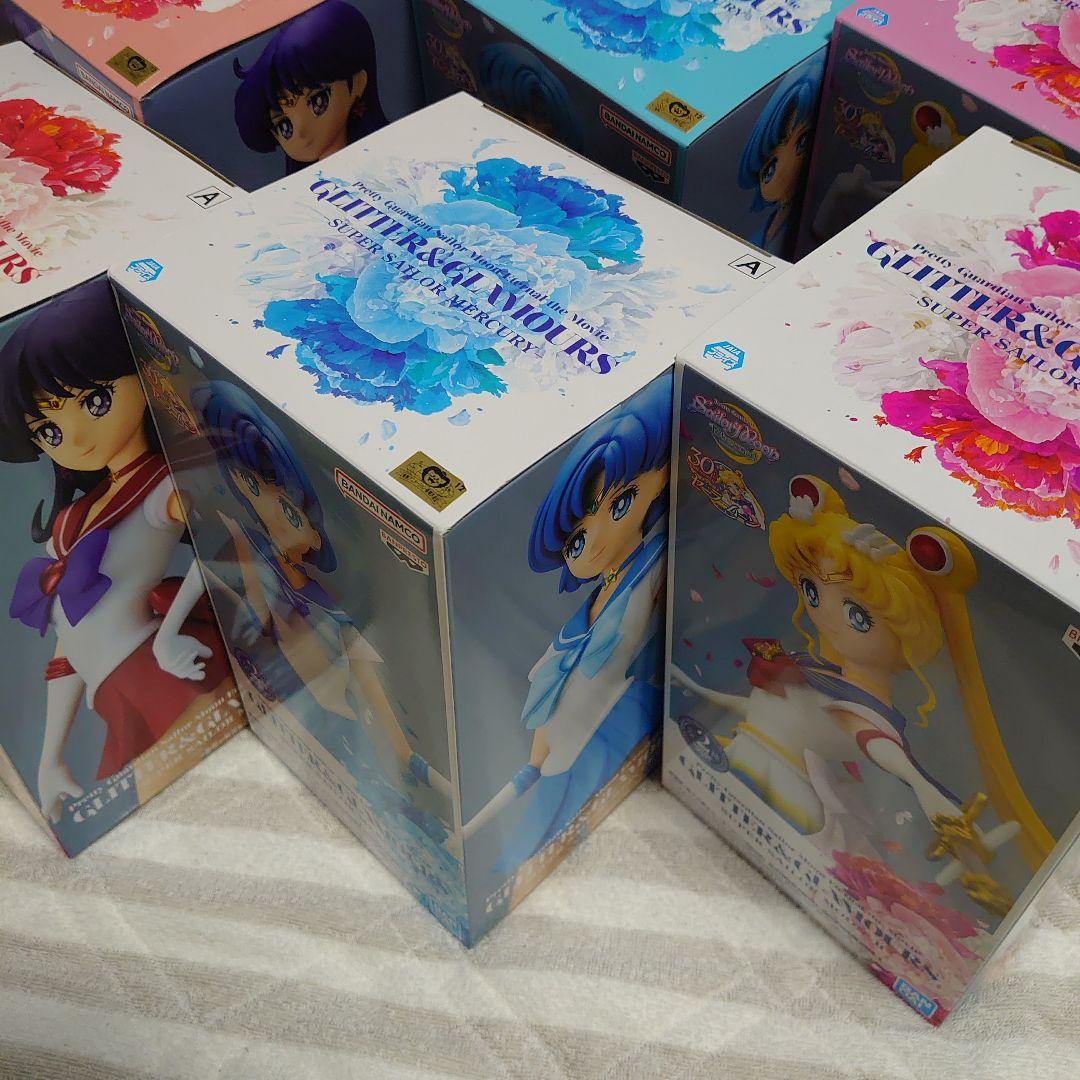 ⭕セーラームーン Ａ：Ｂカラーグリッター＆グラマラス フィギュア６点セット