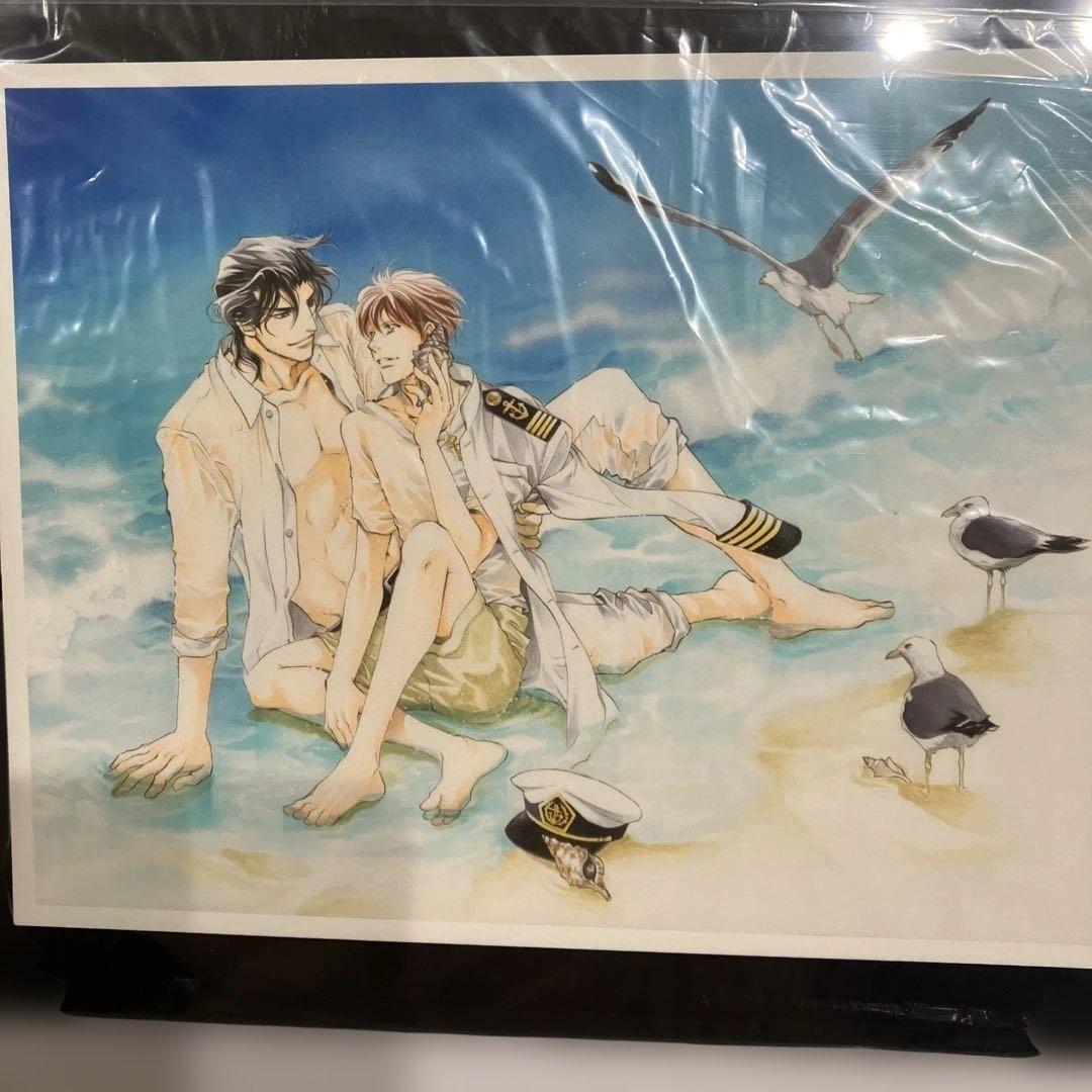 豪華客船で恋は始まる　複製原画　水上ルイ　蓮川愛　額サイズ約30×22cm