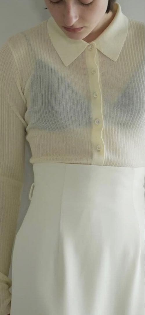 ニットポロシャツ　clane（クラネ）