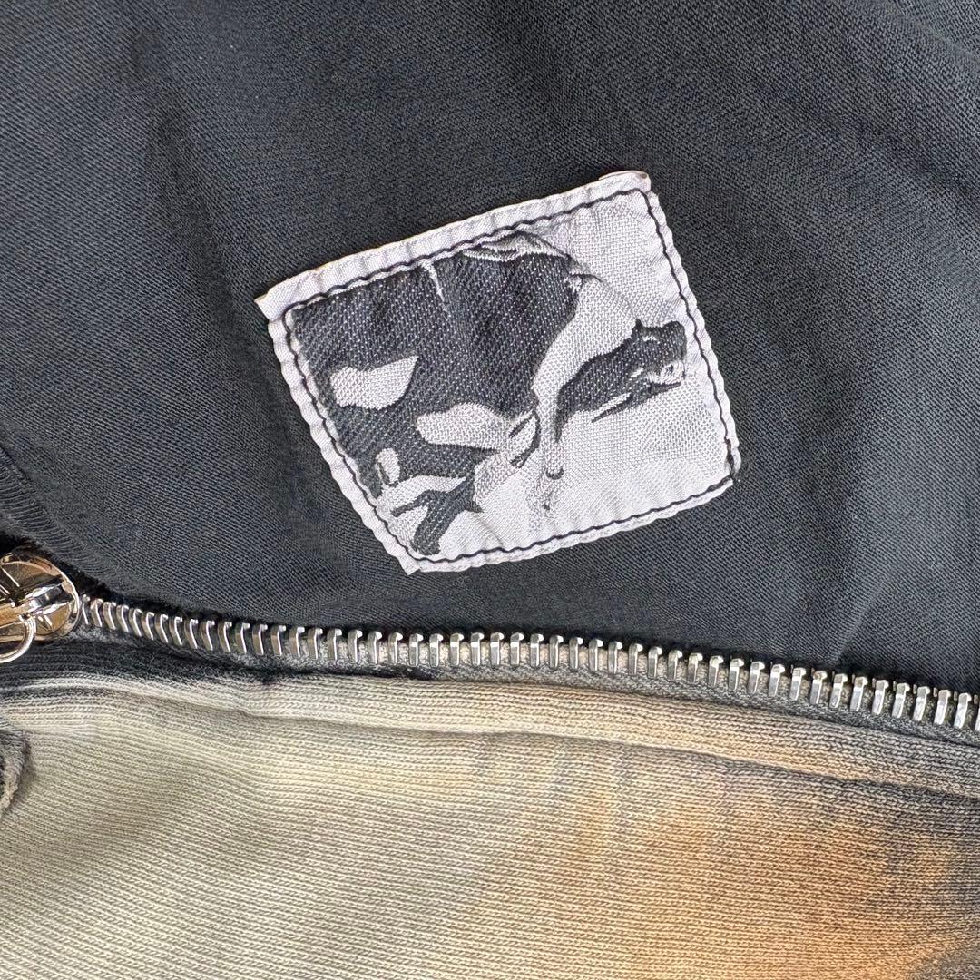 ダークシャドウ DRKSHDW 24AW ブリーチ加工ジップパーカー XS
