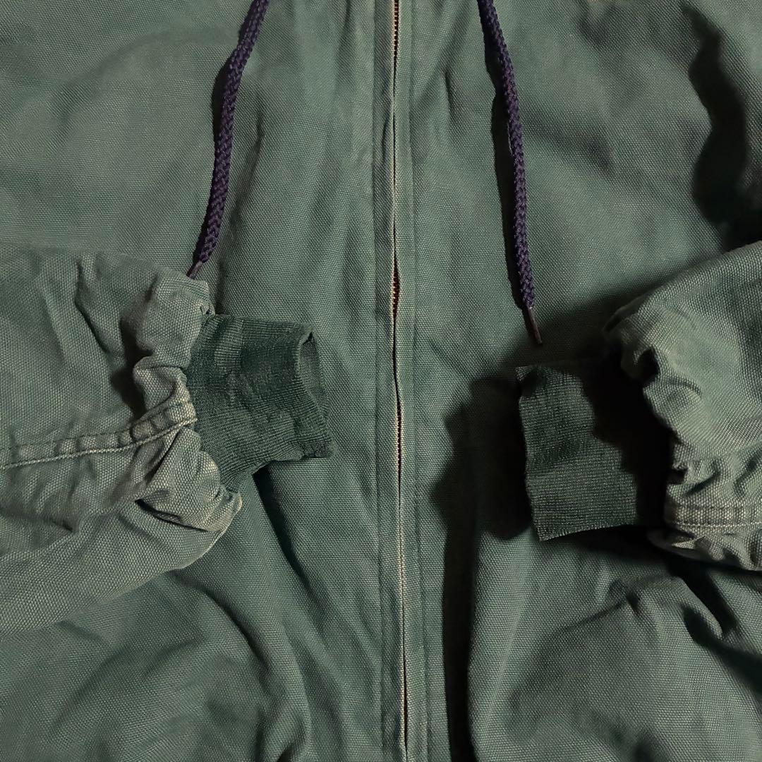 90s【USA製】DUNBROOKE フード付きダックジャケット企業刺繍 古着