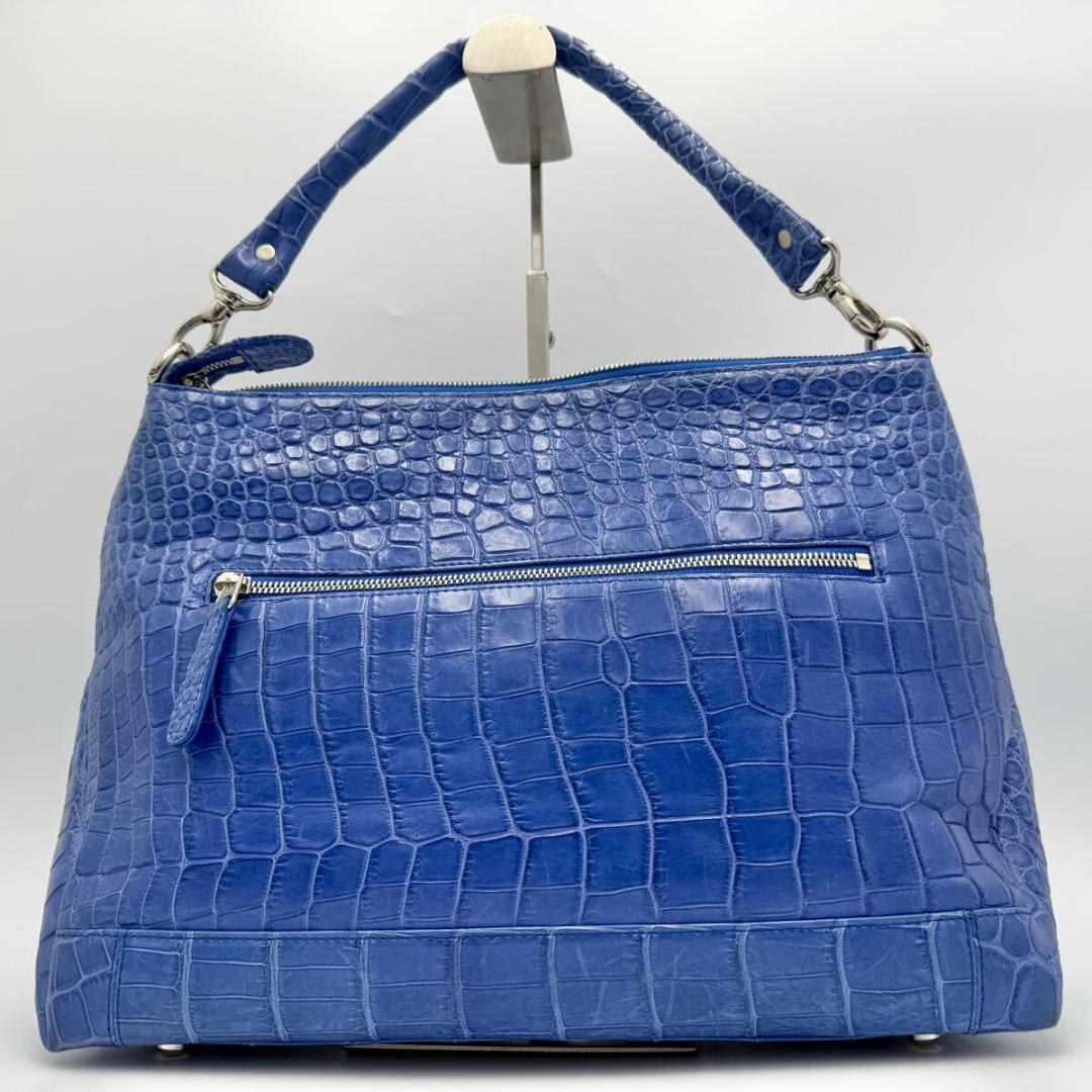 JRA認定 BAGFAN マットクロコダイル ハンドバッグ ショルダー 2WAY