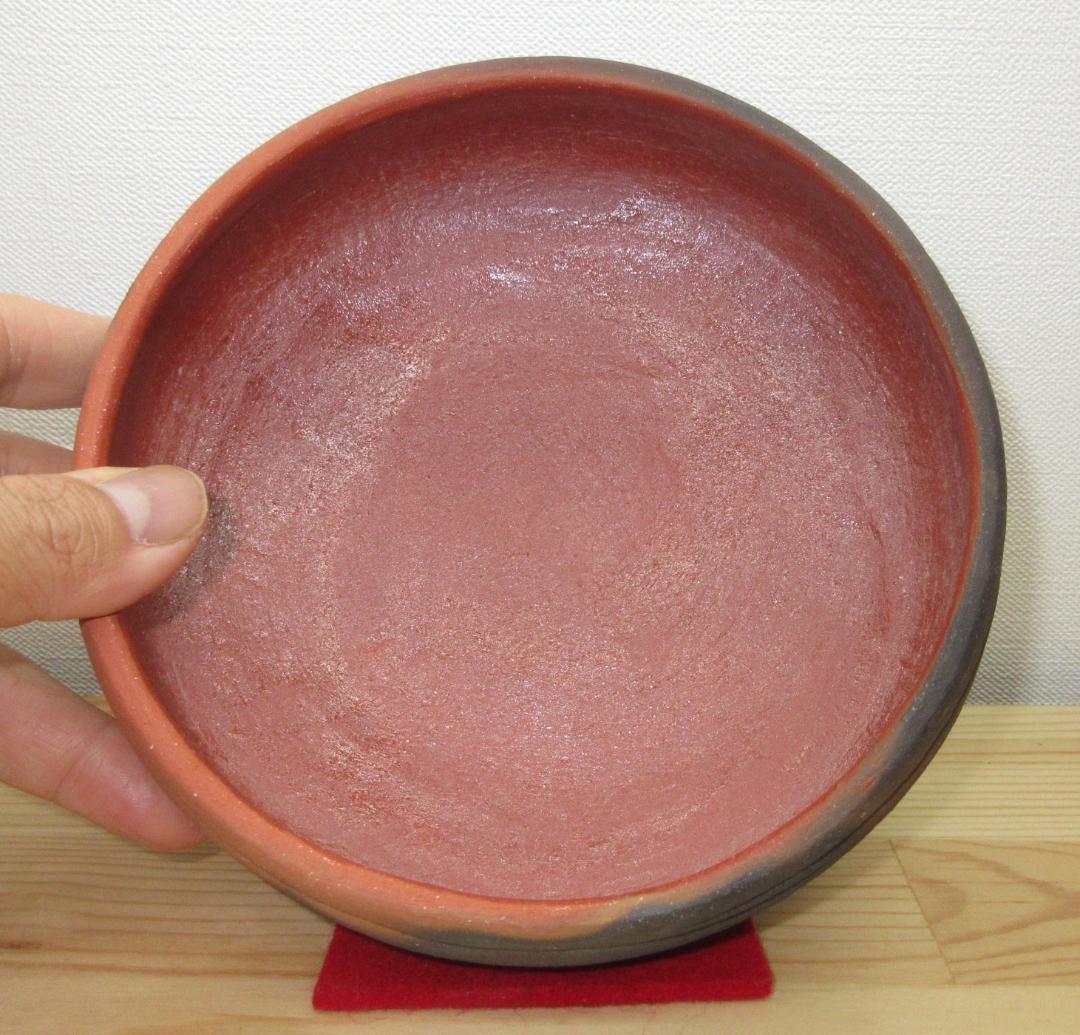 送料込【逢絢亭】茶道具 灰器 赤楽 素焼 風炉用 吉村楽入 共箱入り