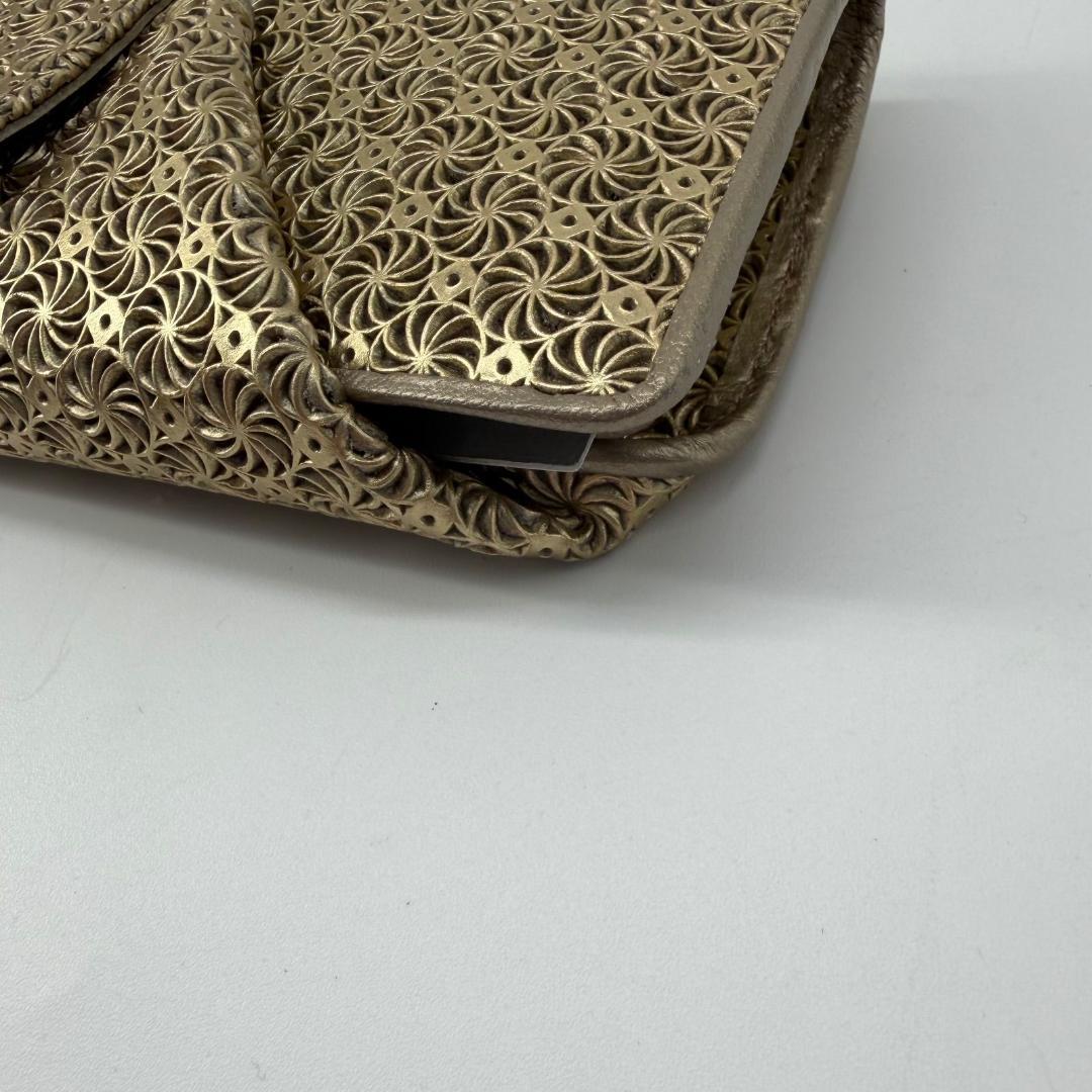 16456✨未使用✨ヒロコハヤシ 長財布 フラップ ジラソーレ ゴールド